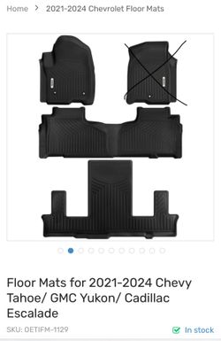 2021-2024 Chevy Tahoe/ GMC Yukon/ Cadillac Escalade Mats