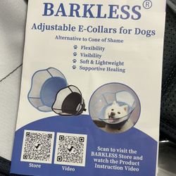 BARKLESS. Adjustable. E. Collar. For Dogs