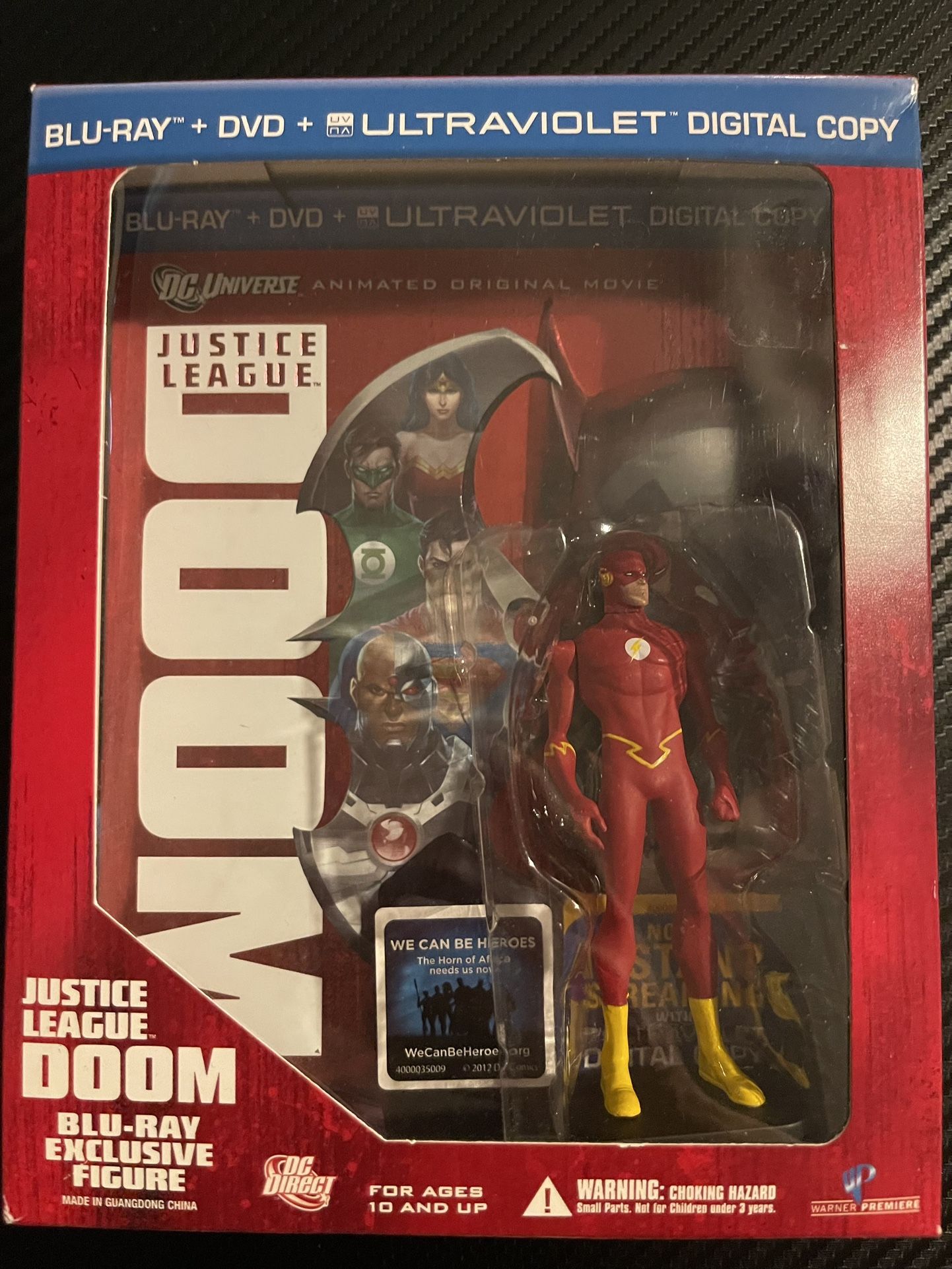 NEW! Justice League Doom Best Buy Exclusive Blu-ray/DVD/Figurine DC Universe DCU