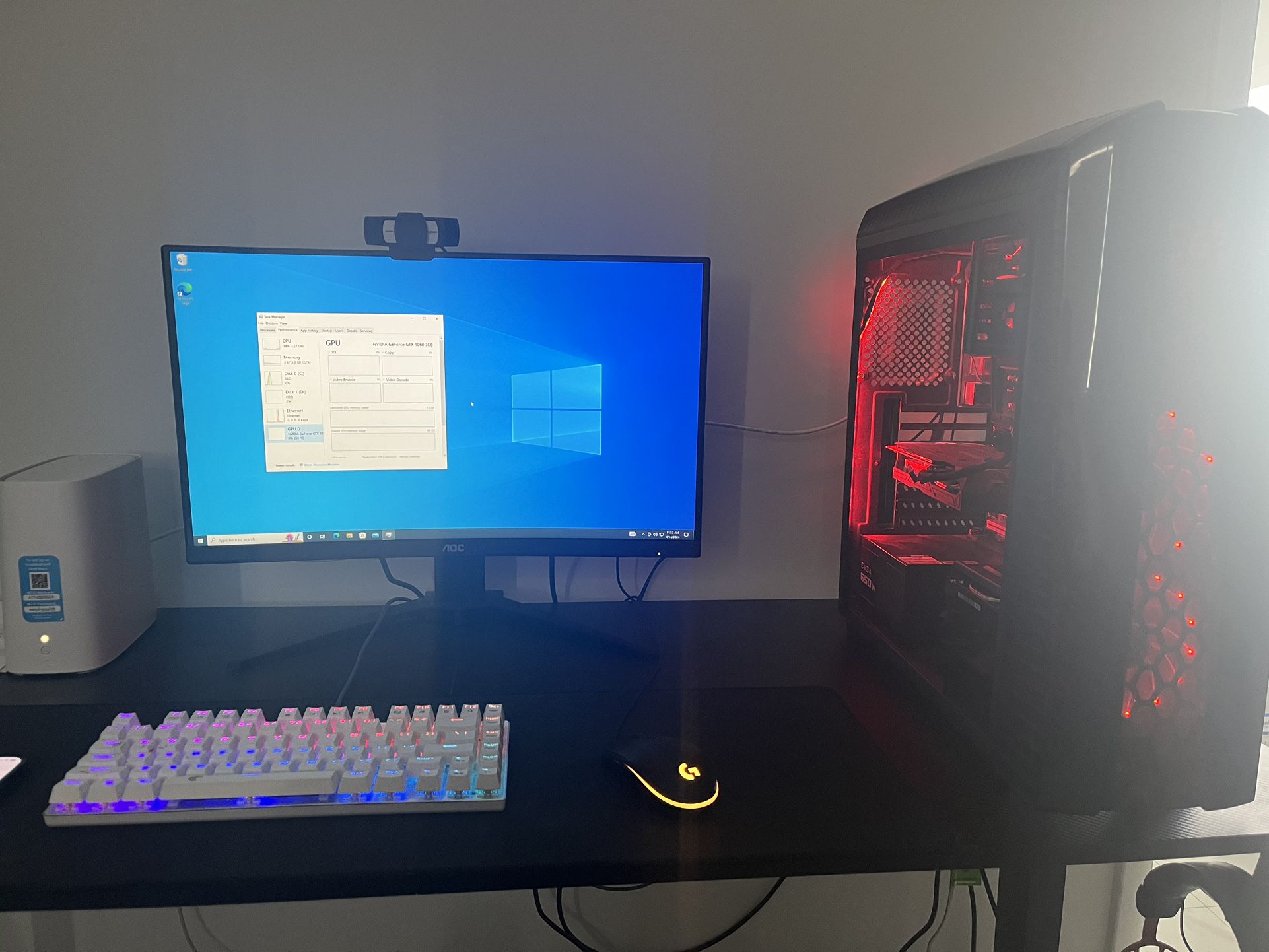Gaming computer  (with LED’s) 