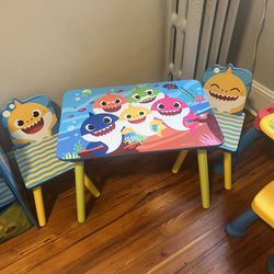 Baby Shark Chair & Table Set 