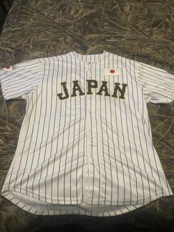 Japan Baseball Jersey White Pinstripe