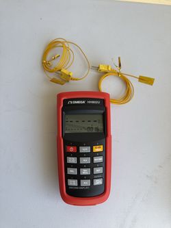 Omega HH802U Dual Input Thermocouple Thermometer (K/J) w/ 2 Probes - USB