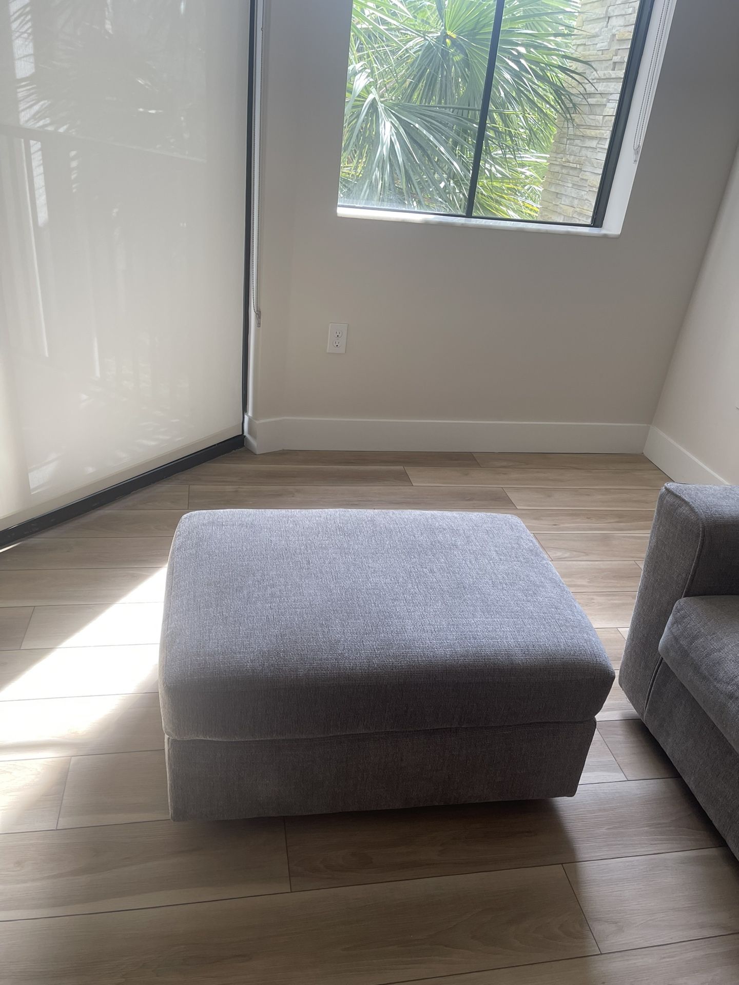 Modern Gray Sofa + Ottoman for Sale – Excellent Condition