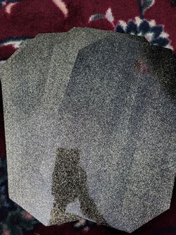 18 Black and Gold Glitter Placemat