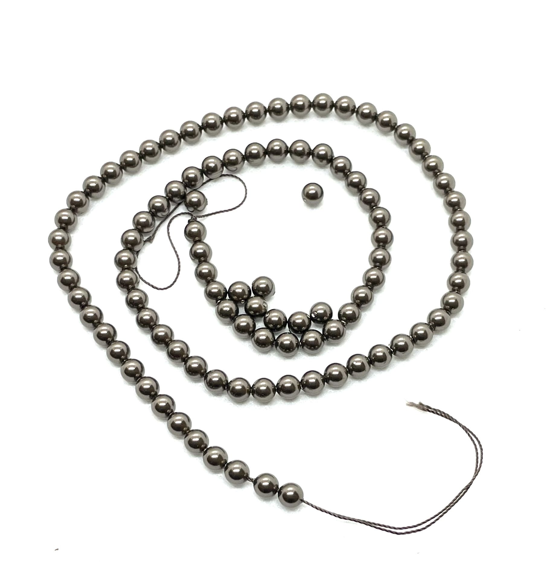 25” Strand Of Black/Gray Pearls