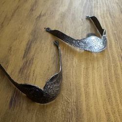 90’s Vintage Western boot toe tips used to protect and style the front of cowboy boots