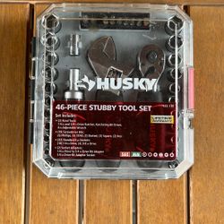 1/4 in. and 3/8 in. Stubby Ratchet and Socket Set (46-Piece) Tool