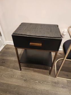 Black and Gold  Table/Nightstand
