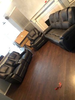 Furniture living room leather
