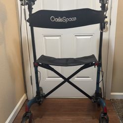 OasisSpace Upright Rollator Walker w/ Arm Supports – Heavy Duty -OBO