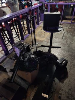 Audio Equipment And Lighting  And Wires .