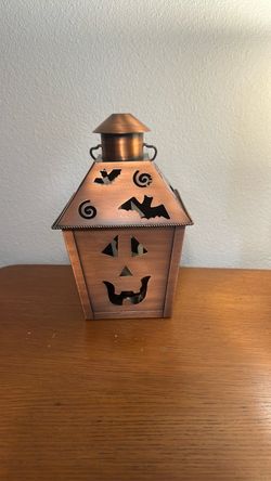 Hallmark , Halloween copper color metal tea light holder