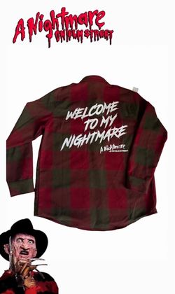 Welcome to the Nightmare Flannel Shirt - A Nightmare on Elm Street Size : XL