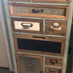 Antique Kitchen Cabinets and 1 small Kitchen Stool Make Me An Offer 