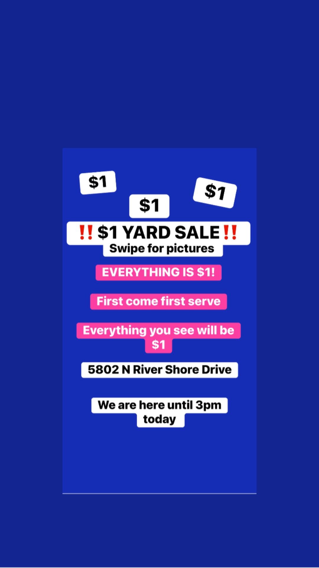 Yard Sale Everything $1