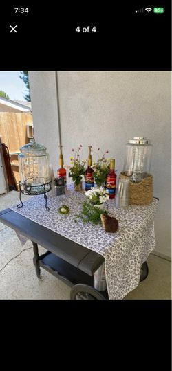 Tea Cart Set up
