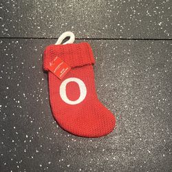 Knit Monogram LETTER O MINI 8" Christmas Stocking Wondershop Home Decor