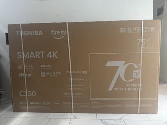 75” Toshiba 4k Tv(brand new)