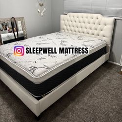 New Queen Bed Frame With Mattress 
