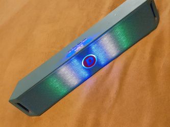 Speaker box an color bar. bluetooth.