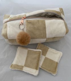 Cosmetic Pouch With Matching Facial Pads