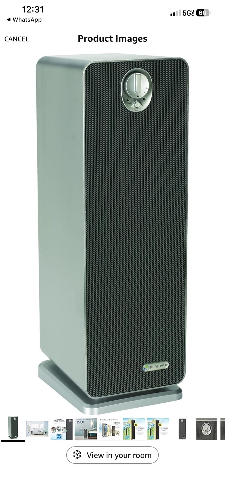 GermGuardian Air Purifier for Home with True HEPA Pure Filter and UV-C Light, Reduces up to 99.97% of Harmful Dust, Pollen, Odors, Covers 728 Sq. Ft.,