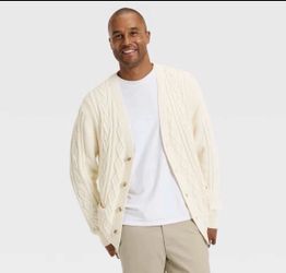 Men Long Sleeve V-Neck Cardigan Sweater - Goodfellow & Co