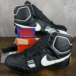 NEW Vintage Nike Strike Force Open Field Football Cleats Black 1980s Size 9.5 Deadstock OG Rare