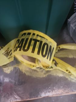 Yellow tape. Halloween