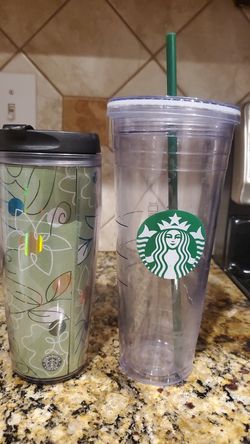 2 starbucks tumblers