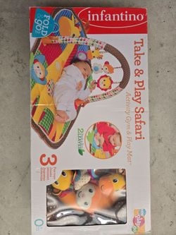 Infantino Take & Play Safari Activity Gym & Play Mat