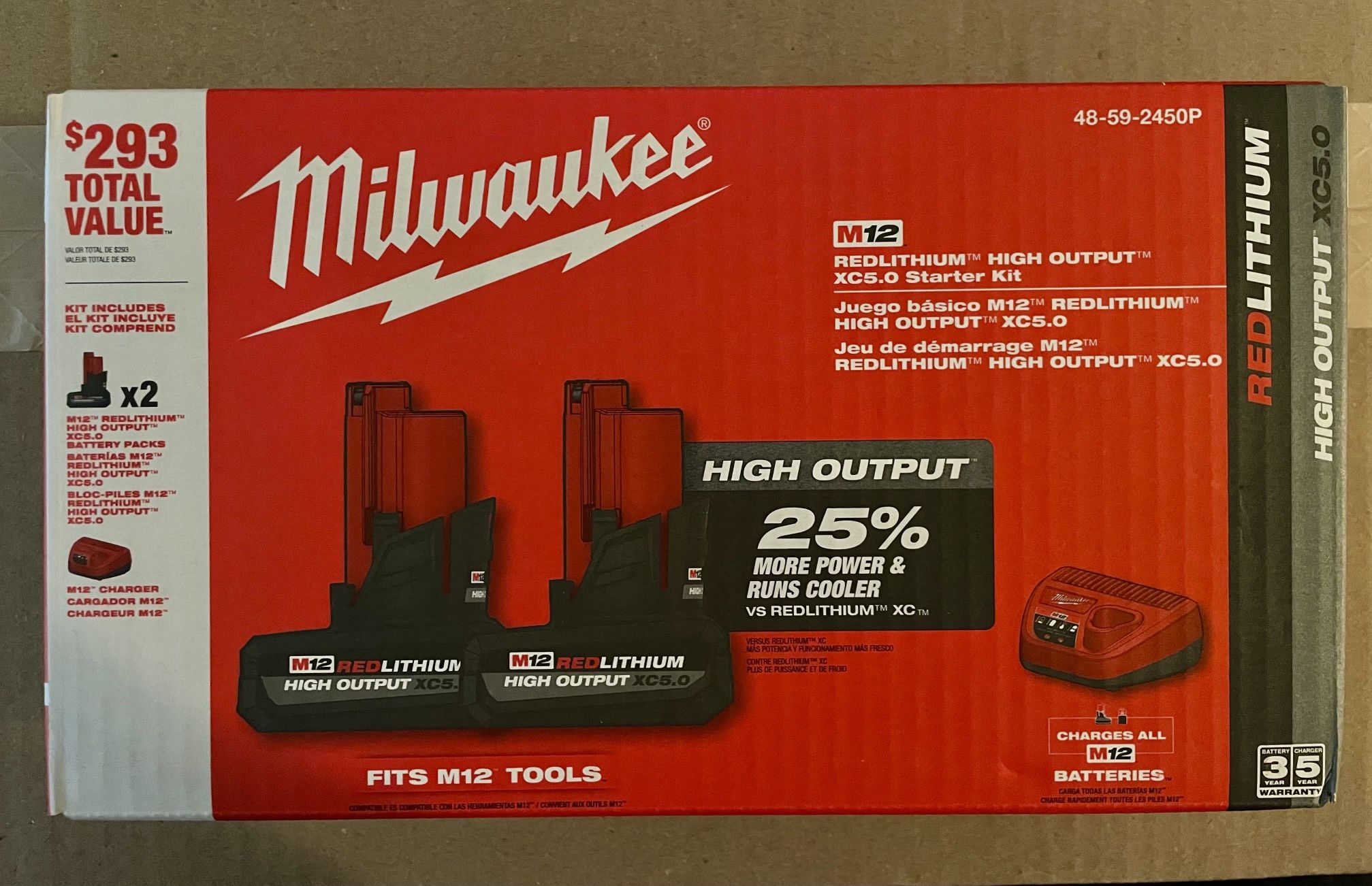 M12 5.0 Ah Battery Pack KIT (2-Pack) 