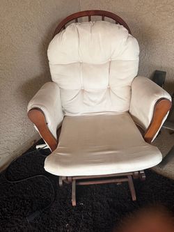 Cream colored rocker glider