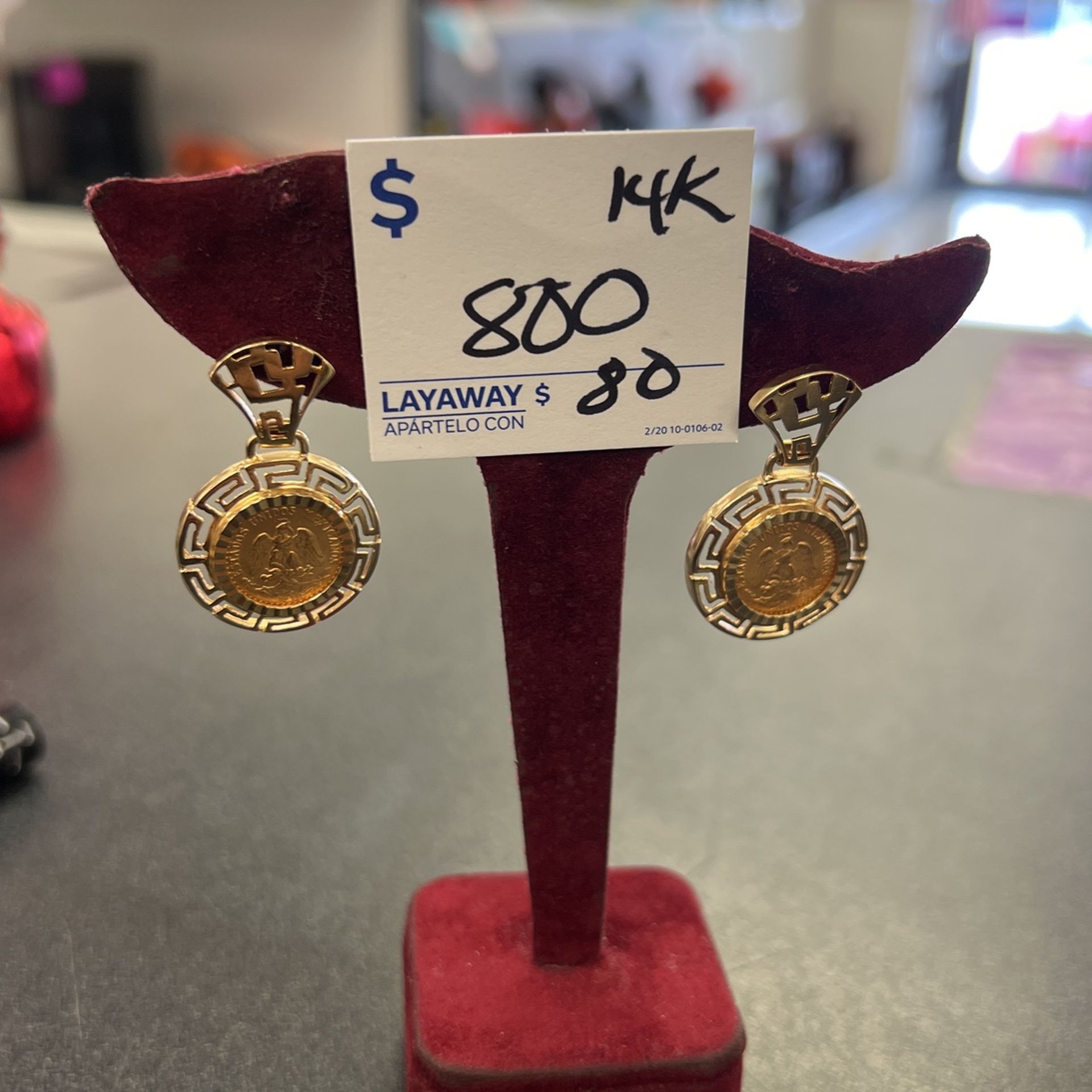 14k Coin Earrings 9.3 Grams