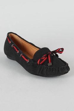 Black moccasins, size 10