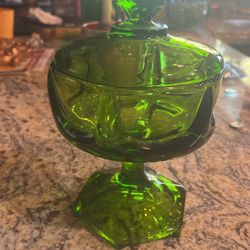 Viking Glass Epic Covered Candy Dish 