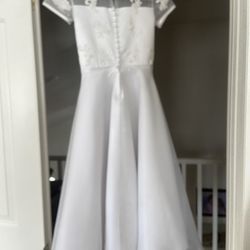 Girls White Dress Size 12