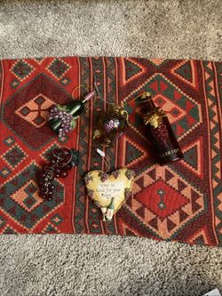 Bundle Vintage Kurt Alder Wine Themed Christmas Ornaments 