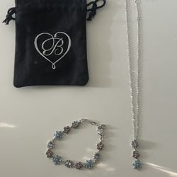 Brighton Floral Stone Necklace And Bracelet Set