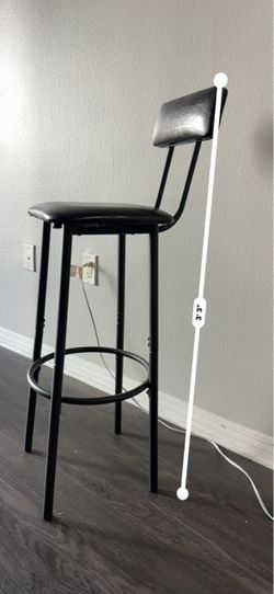 Black small bar stool chair