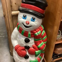 Vintage Frosty Snowman Blow Mold Grand Venture 