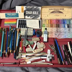 Vintage Art Drafting Writing Drawing Supplies