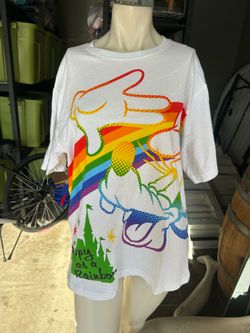 Disneyland Goofy T-shirt Size medium Rainbow Tokyo Disney Resort Japan Parks