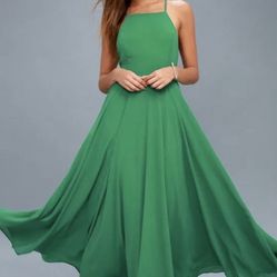 Lulus Green Maxi Dress Size XS