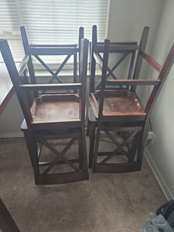Set of 4 Wooden Dining Chairs