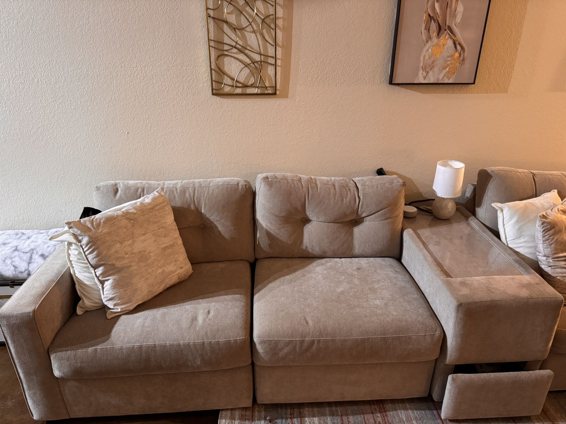 Beige Sectional Couch
