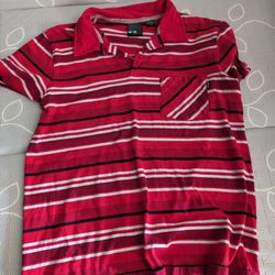 Oakley Red Striped Shirt Size M