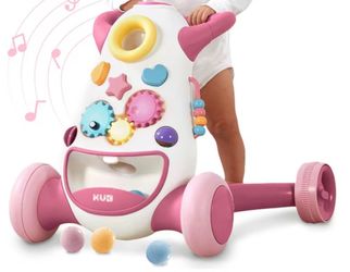 KUB Baby & Toddler Walker Push Toy, Interactive Sound & Light Effect Musical Montessori Activity