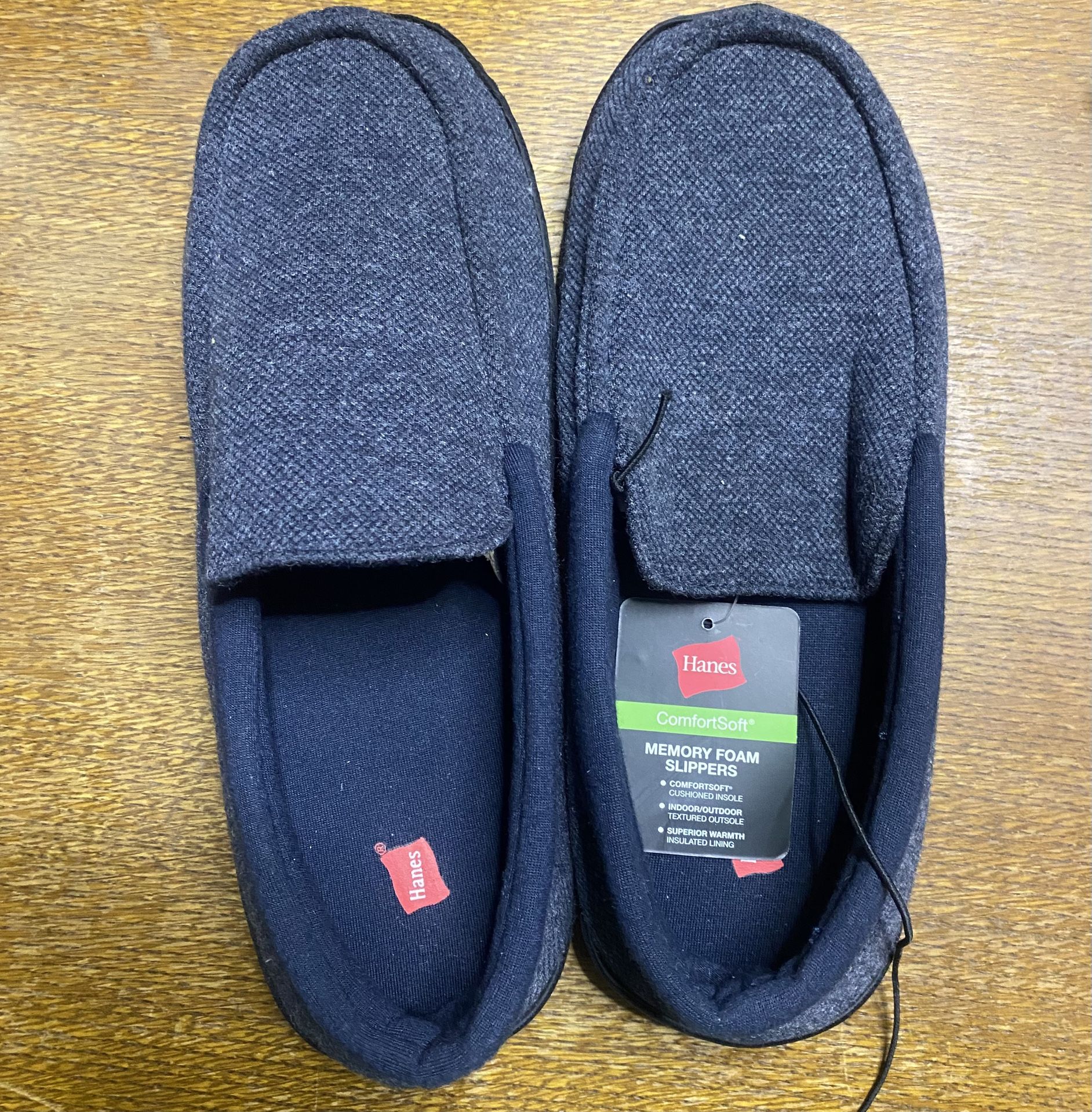 Hanes Men's Memory Foam Odor Free Slippers